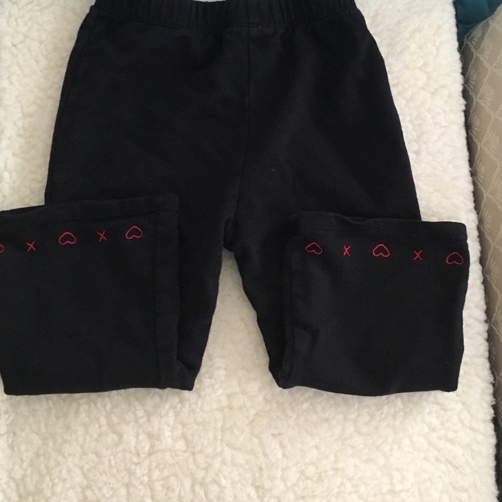 Toddler Pants with Heart Accents